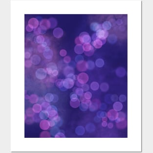 Deep Blue and Purple Cosmos Bubbles Posters and Art